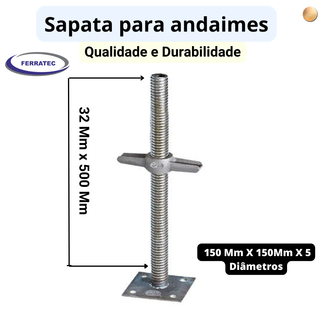 Sapata Para Andaimes Ferratec Equipamentos